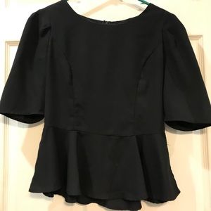 Black peplum